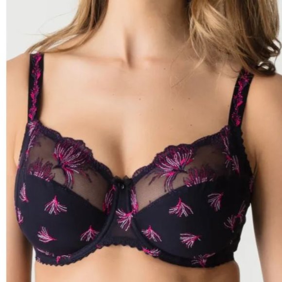 NWT New Prima Donna Fireworks Wire Bra in Midnight Blue Size 34F/34DDD - Picture 1 of 11